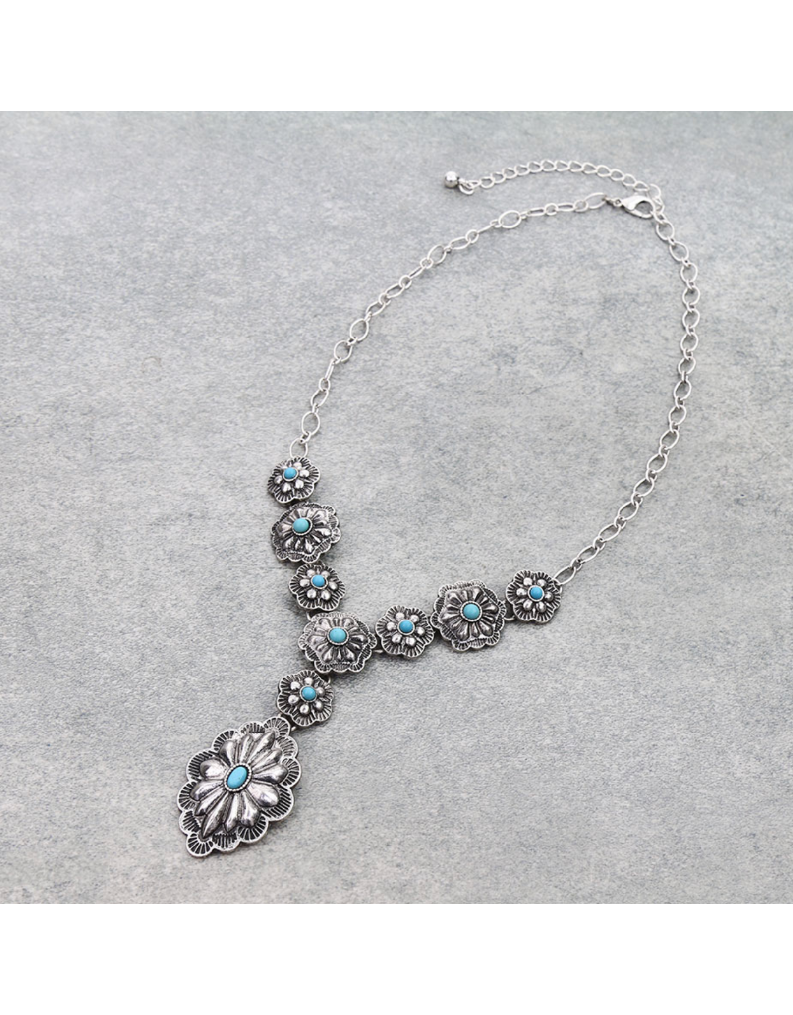 NECKLACE TURQUOISE DROP CONCHO