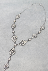 CONCHO WHITE STONE Y LARIAT NECKLACE