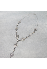 CONCHO WHITE STONE Y LARIAT NECKLACE