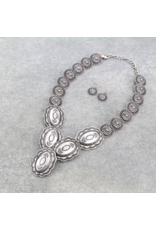 LARGE SILVER CONCHO NECKLACE