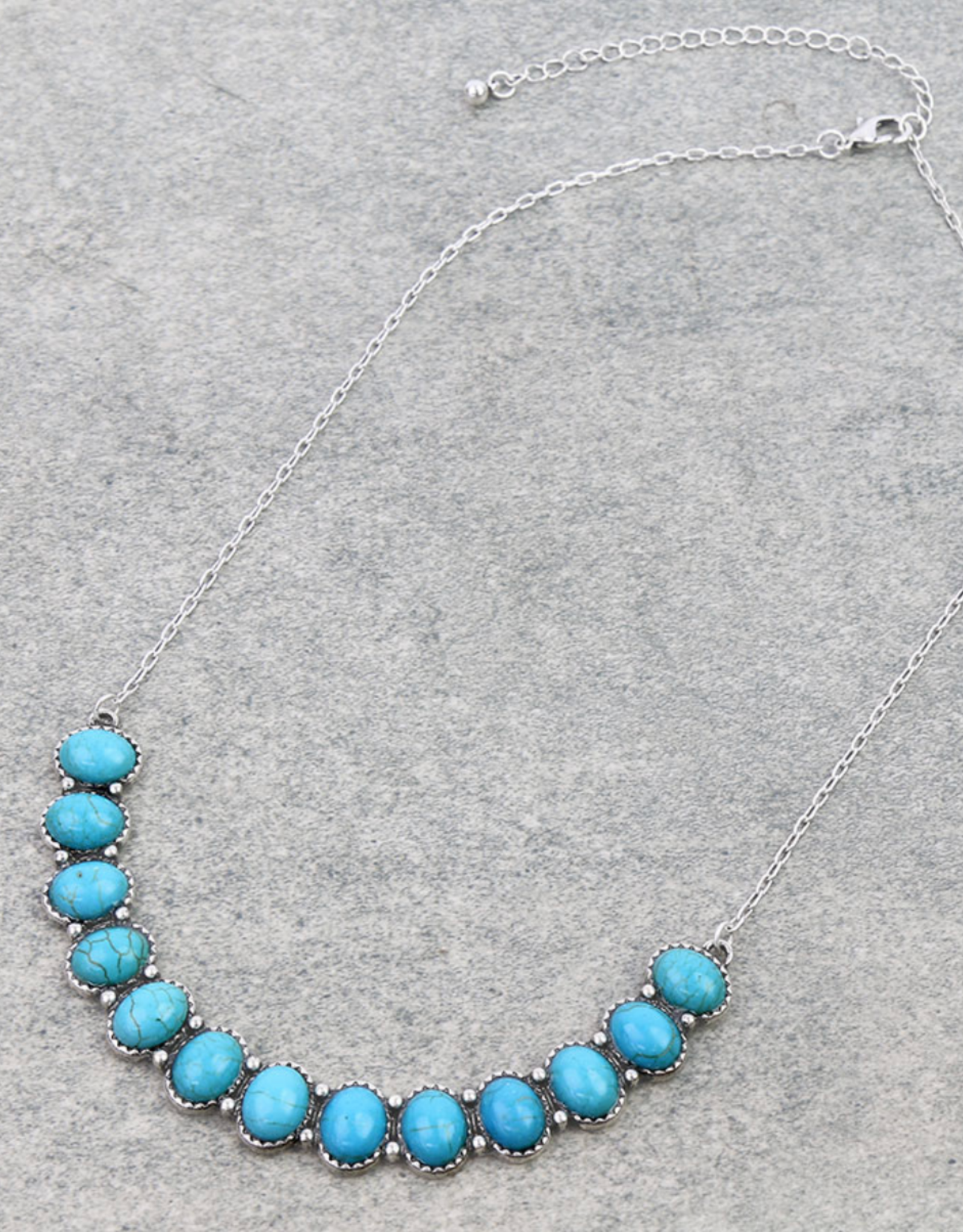 NECKLACE 13 TURQUOISE STONE "SMILE"