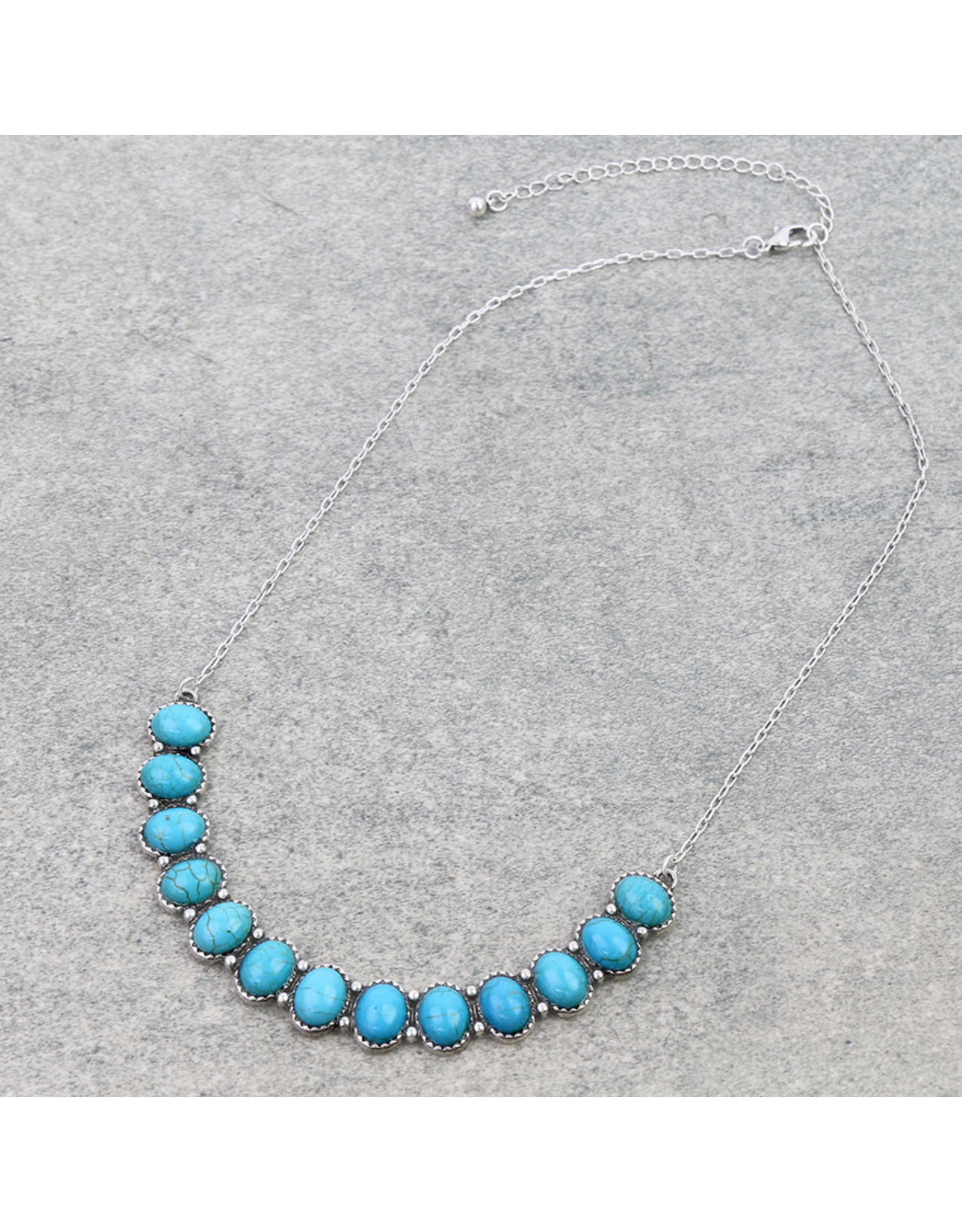 NECKLACE 13 TURQUOISE STONE "SMILE"