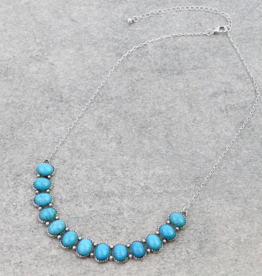 NECKLACE 13 TURQUOISE STONE "SMILE"