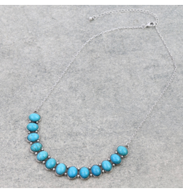 NECKLACE 13 TURQUOISE STONE "SMILE"