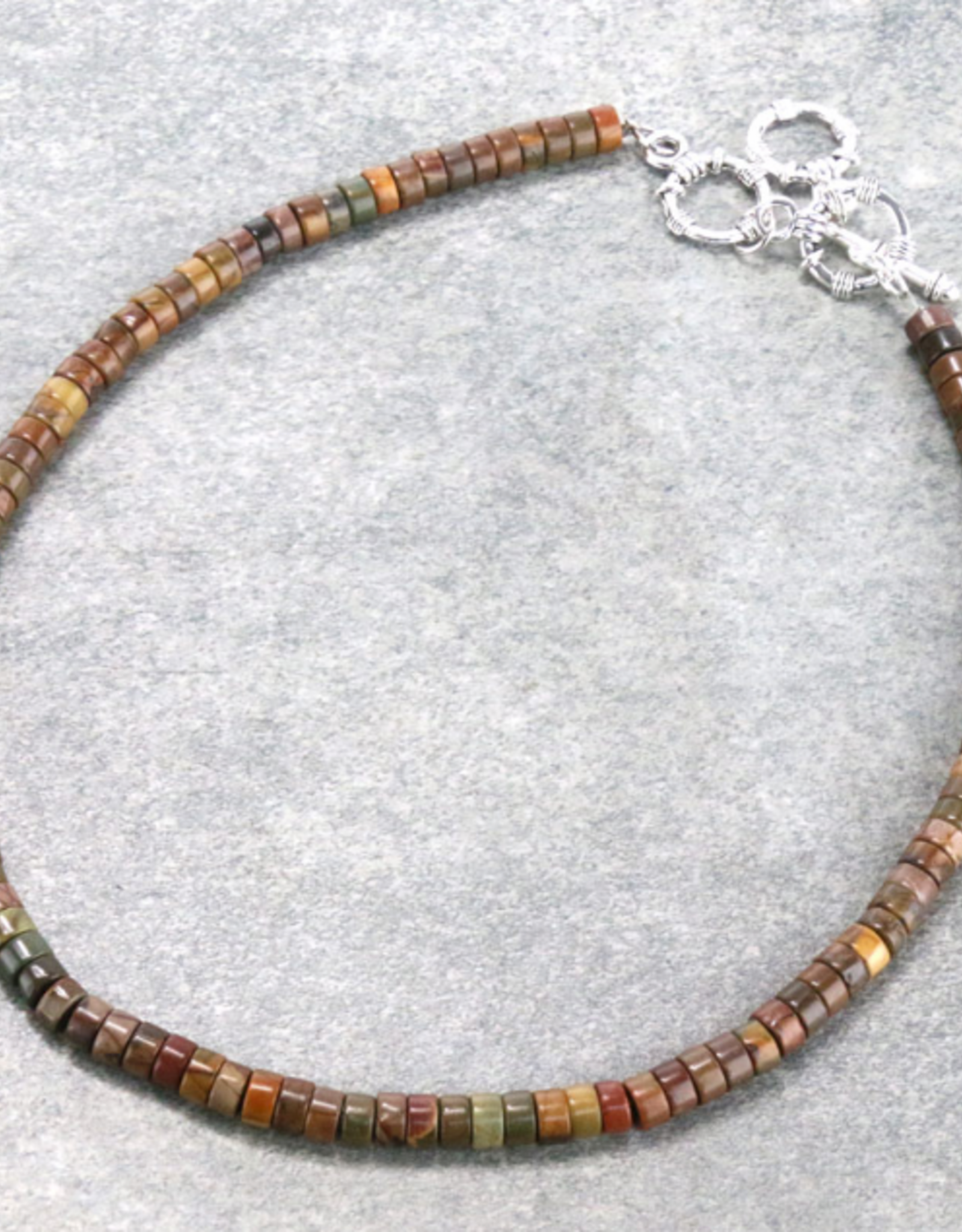 NECKLACE BROWN NATURAL GEMSTONE