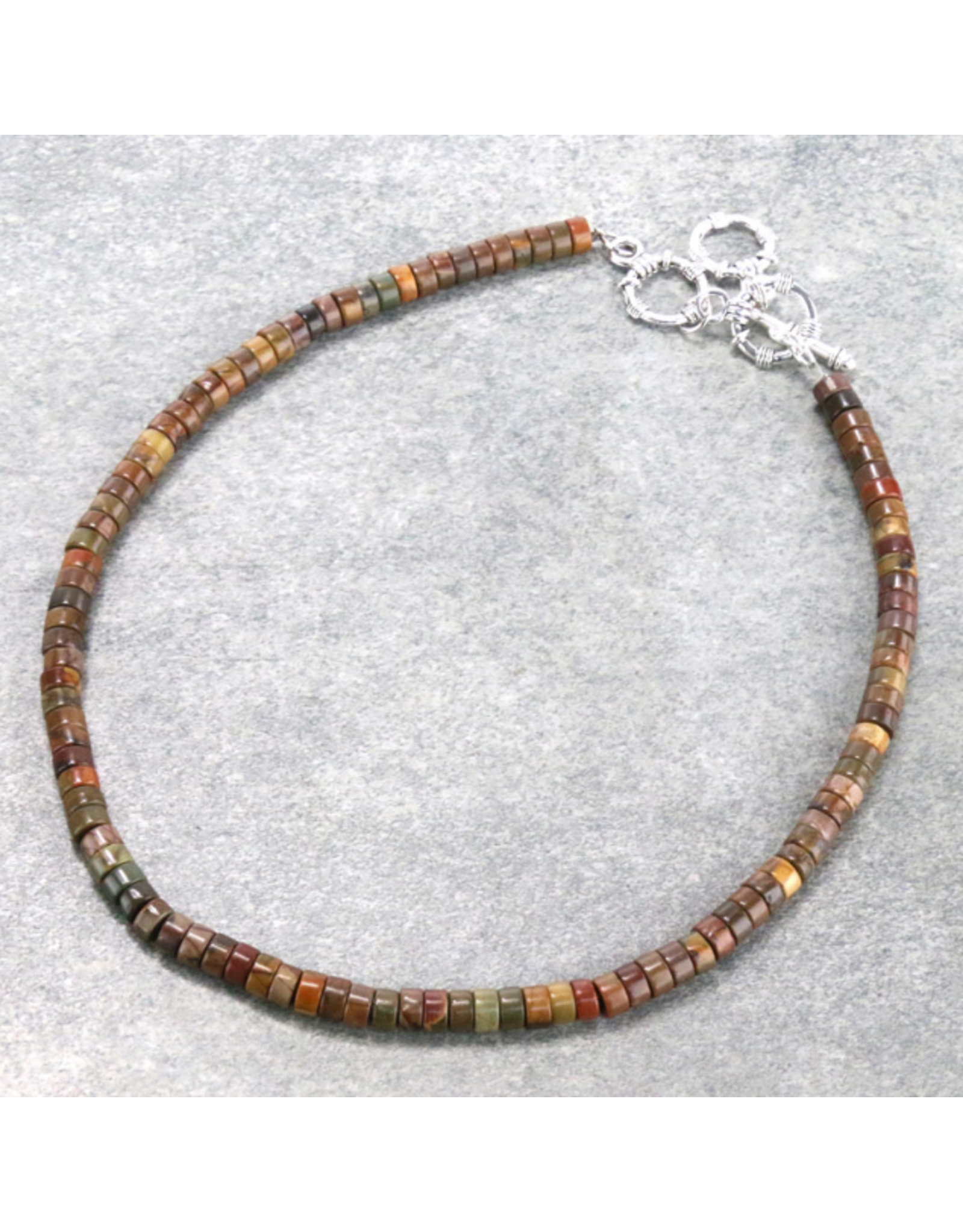 NECKLACE BROWN NATURAL GEMSTONE