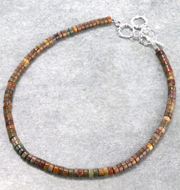 NECKLACE BROWN NATURAL GEMSTONE