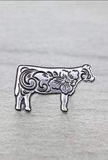 CUFF RING WESTERN ETCHED COW