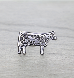 CUFF RING WESTERN ETCHED COW