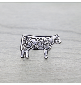 CUFF RING WESTERN ETCHED COW