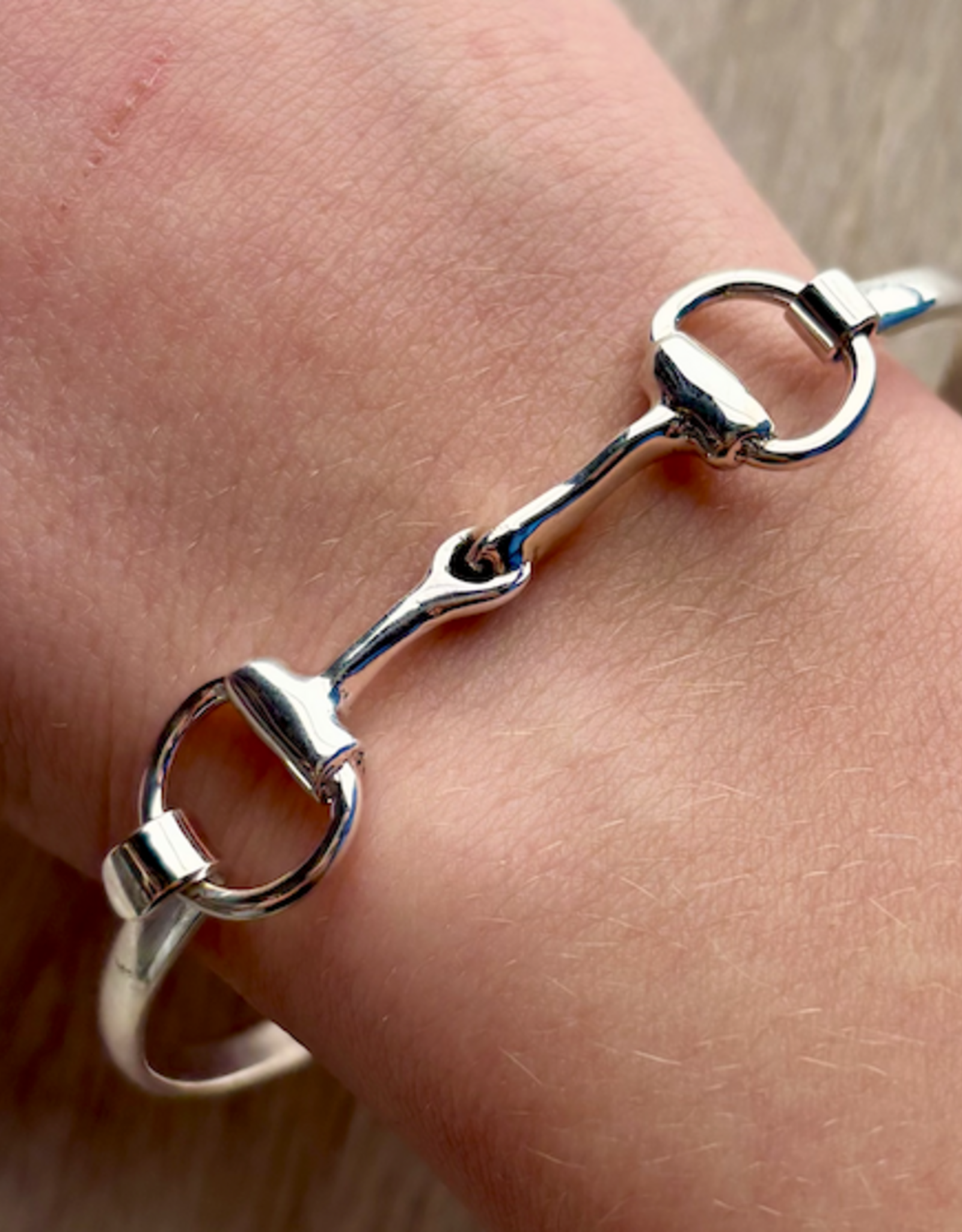 STERLING SILVER HORSE BIT BRACELET