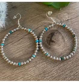 SILVER PLATED HOOP EARRING & A LITTLE BIT OF BLUE