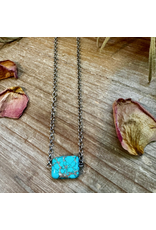 NECKLACE 16 IN LONG WITH TURQUOISE VARISCITE