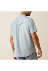 ARIAT SHIRT MNS S/S SNAP WESTERN VENTEK BLUE HEATHER