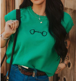 LOVESOFT SWEATER VEST GREEN EMBROIDERED BIT