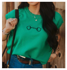 LOVESOFT SWEATER VEST GREEN EMBROIDERED BIT