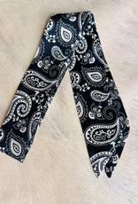 TWLLY WILD RAG BLACK & WHITE BANDANA PRINT