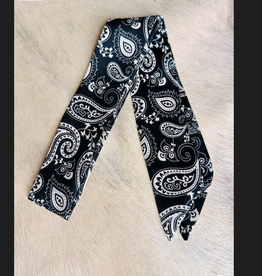 TWLLY WILD RAG BLACK & WHITE BANDANA PRINT