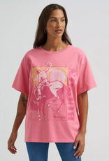 SHIRT WMS WRANGLER TEE PINK BUCKIN CONFETTI