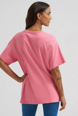 SHIRT WMS WRANGLER TEE PINK BUCKIN CONFETTI