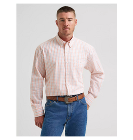 SHIRT MNS WRANGLER LS PEACHY PLAID