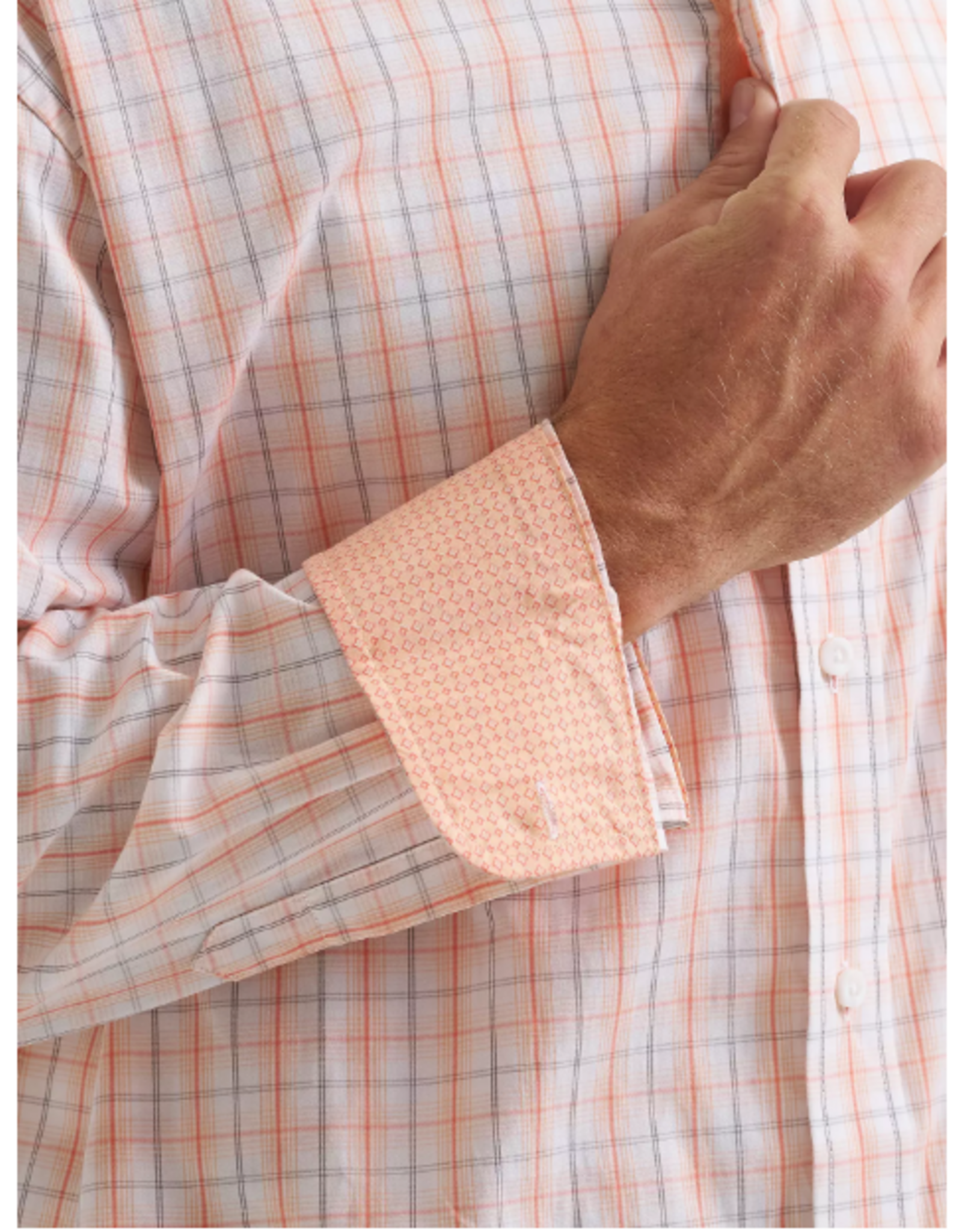 SHIRT MNS WRANGLER LS PEACHY PLAID