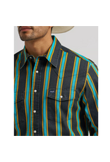 SHIRT MNS WRANGLER BRUSHPOPPER BLACK, BLUE, YELLOW