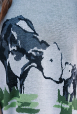 SWEATER SHIRT WMS "RANCH MADE" BLACK & GRAY