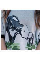 SWEATER SHIRT WMS "RANCH MADE" BLACK & GRAY