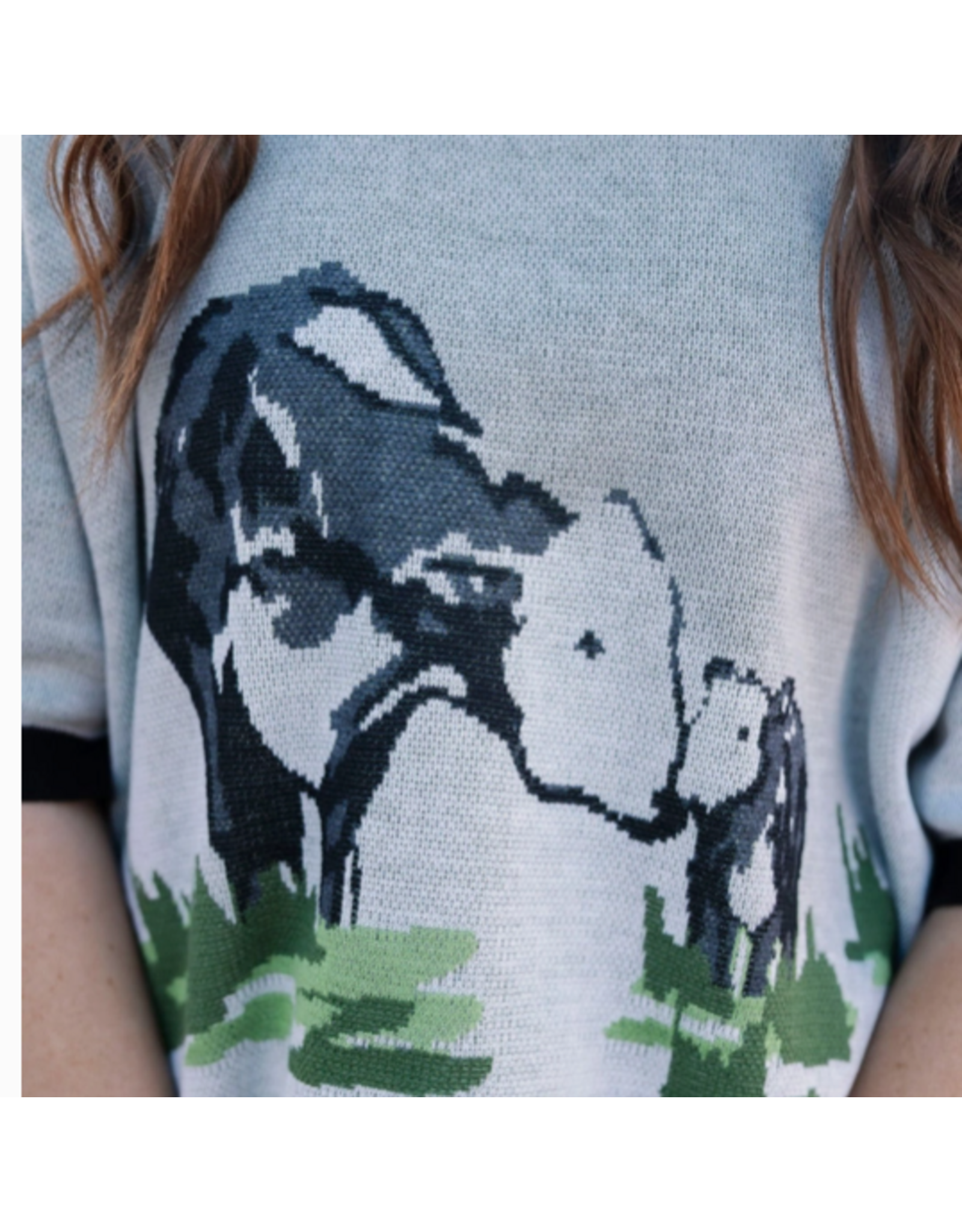 SWEATER SHIRT WMS "RANCH MADE" BLACK & GRAY