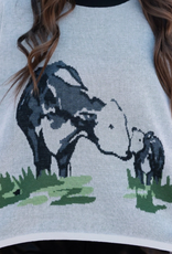 SWEATER SHIRT WMS "RANCH MADE" BLACK & GRAY