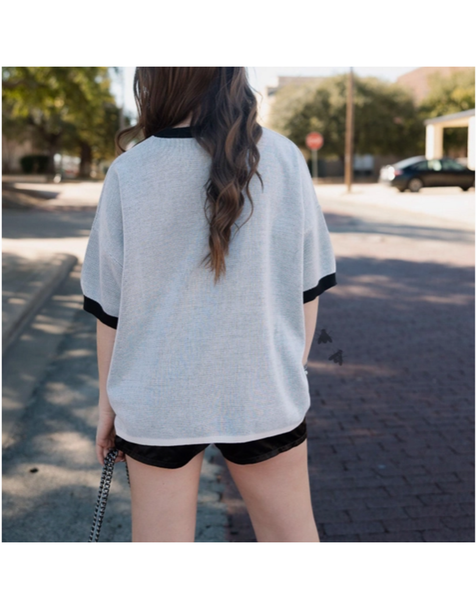 SWEATER SHIRT WMS "RANCH MADE" BLACK & GRAY