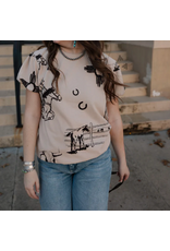 SHIRT WMS PUFF SLEEVE TAN "TUSCON TOP HAND"