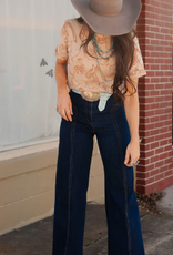 SHIRT WMS TEE TAN & ORANGE "DOODLE DOS"