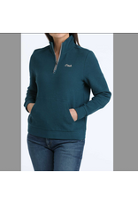 CINCH PULLOVER WMS CINCH 1/4 ZIP TEAL