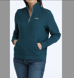 CINCH PULLOVER WMS CINCH 1/4 ZIP TEAL