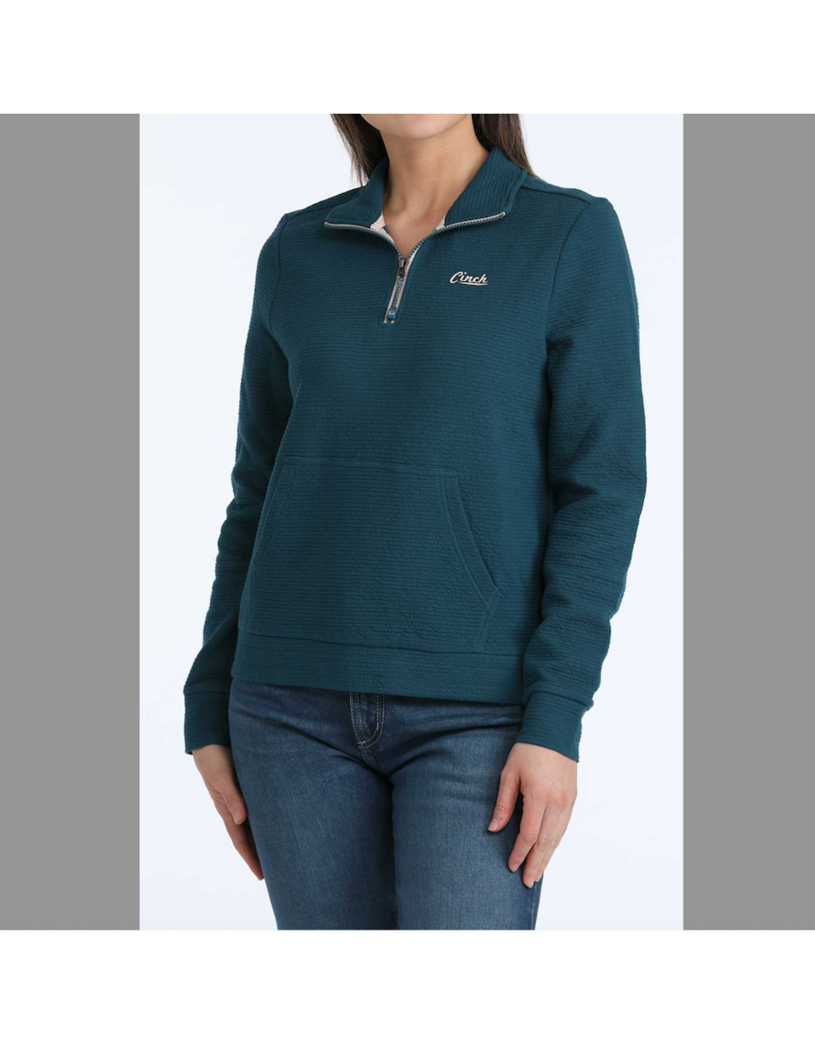 CINCH PULLOVER WMS CINCH 1/4 ZIP TEAL