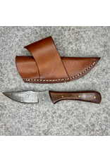 CIRCLE SH KNIFE DAMASCUS 6 1/4" WOOD GRIP