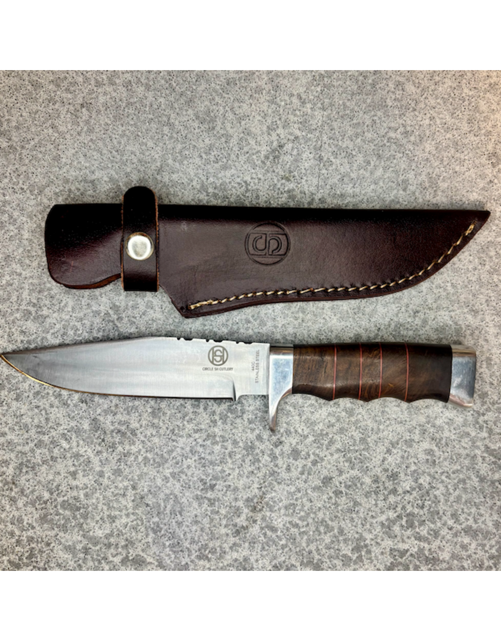 CIRCLE SH 10.75" OVERALL 440C STEEL BLADE/ WOOD HANDLE