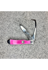 TWISTED X KNIFE 4 1/4" CLOSED, HOOF PICK, SERRATED PINK