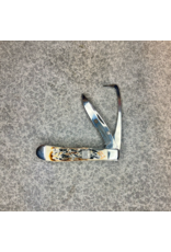 TWISTED X KNIFE 4 1/4" CLOSED, HOOF PICK, SERRATED, NATURAL BONE