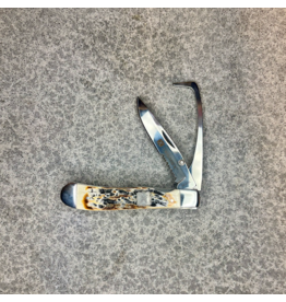 TWISTED X KNIFE 4 1/4" CLOSED, HOOF PICK, SERRATED, NATURAL BONE