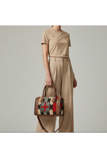 AMERICAN DARLING LEATHER TOTE BAG FLORAL TOOLED WITH SADDLE BLANKET