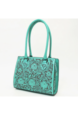 AMERICAN DARLING PURSE LEATHER TURQUOISE TOOLED TOTE