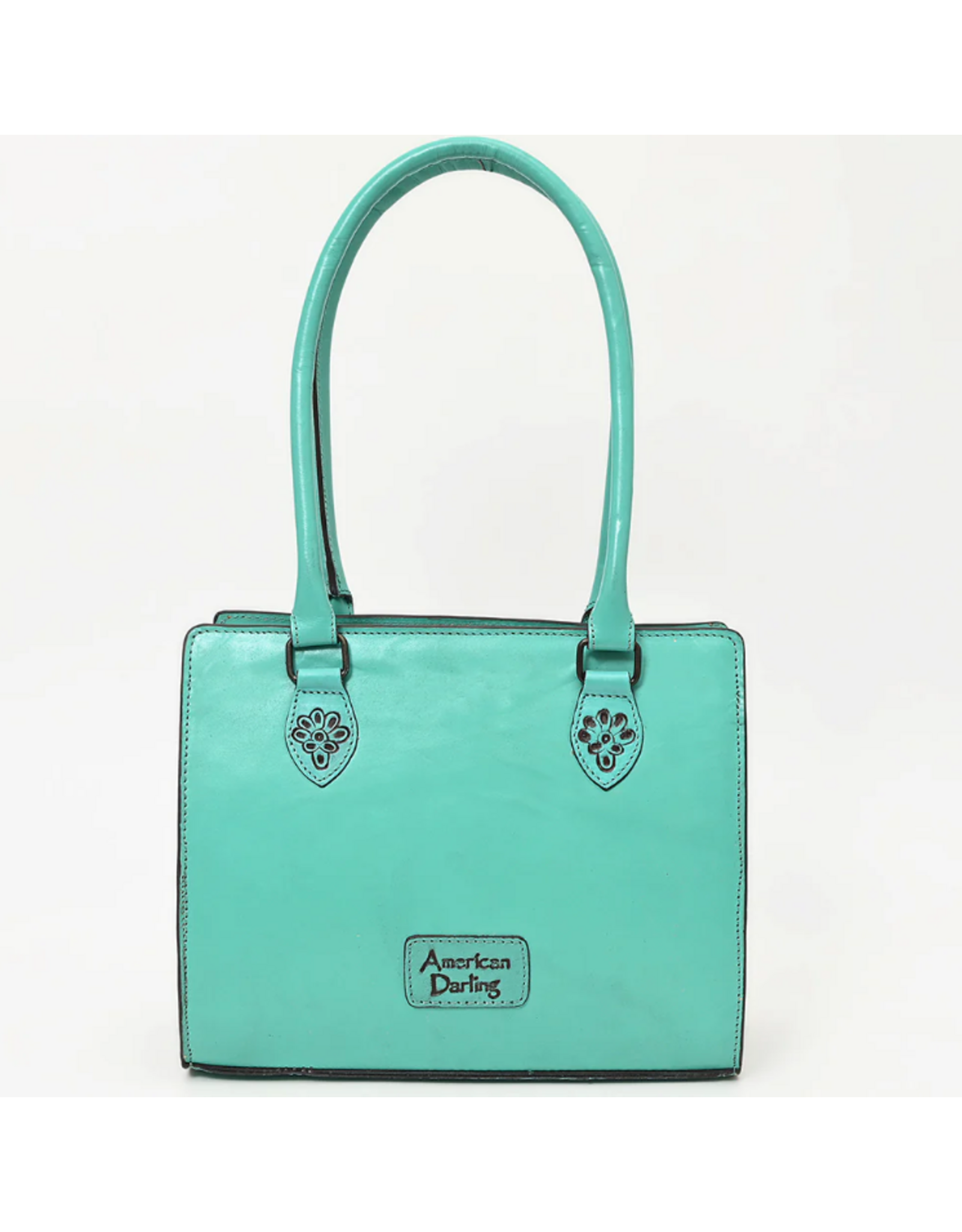 AMERICAN DARLING PURSE LEATHER TURQUOISE TOOLED TOTE