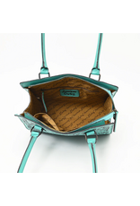 AMERICAN DARLING PURSE LEATHER TURQUOISE TOOLED TOTE