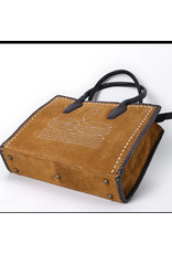 AMERICAN DARLING PURSE SUEDE BOOT STITCHED TOTE