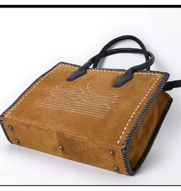 AMERICAN DARLING PURSE SUEDE BOOT STITCHED TOTE
