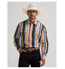SHIRT MNS WRANGLER BRUSH POPPER LS SPRING COLORS