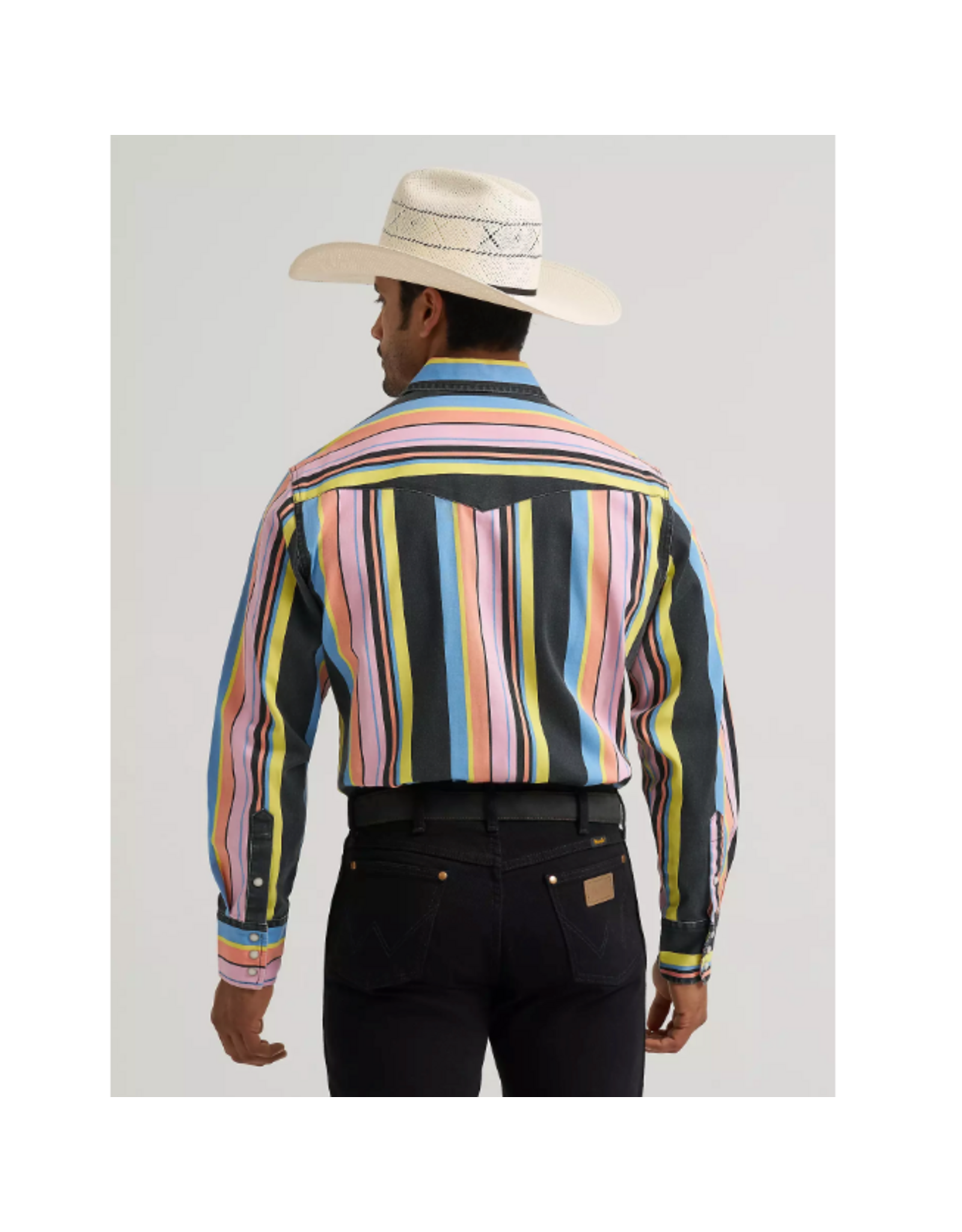 SHIRT MNS WRANGLER BRUSH POPPER LS SPRING COLORS